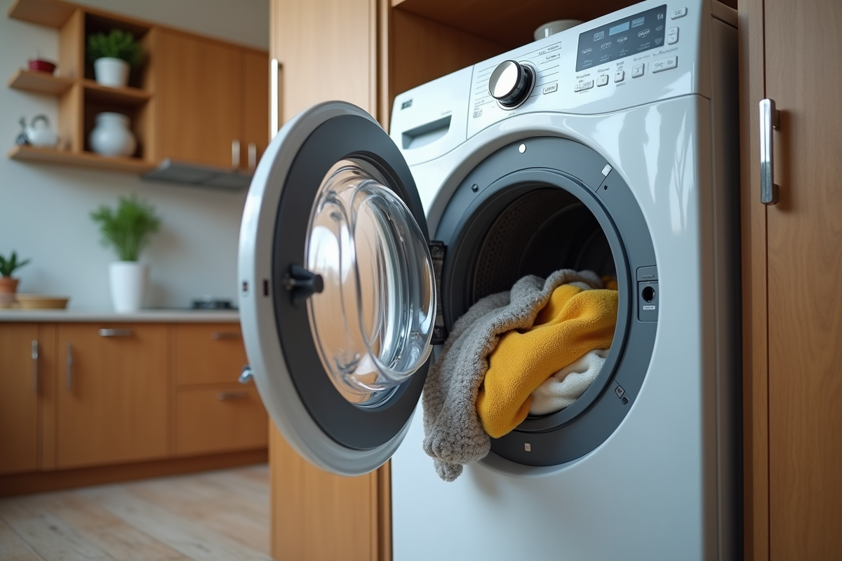 lave-linge séchant